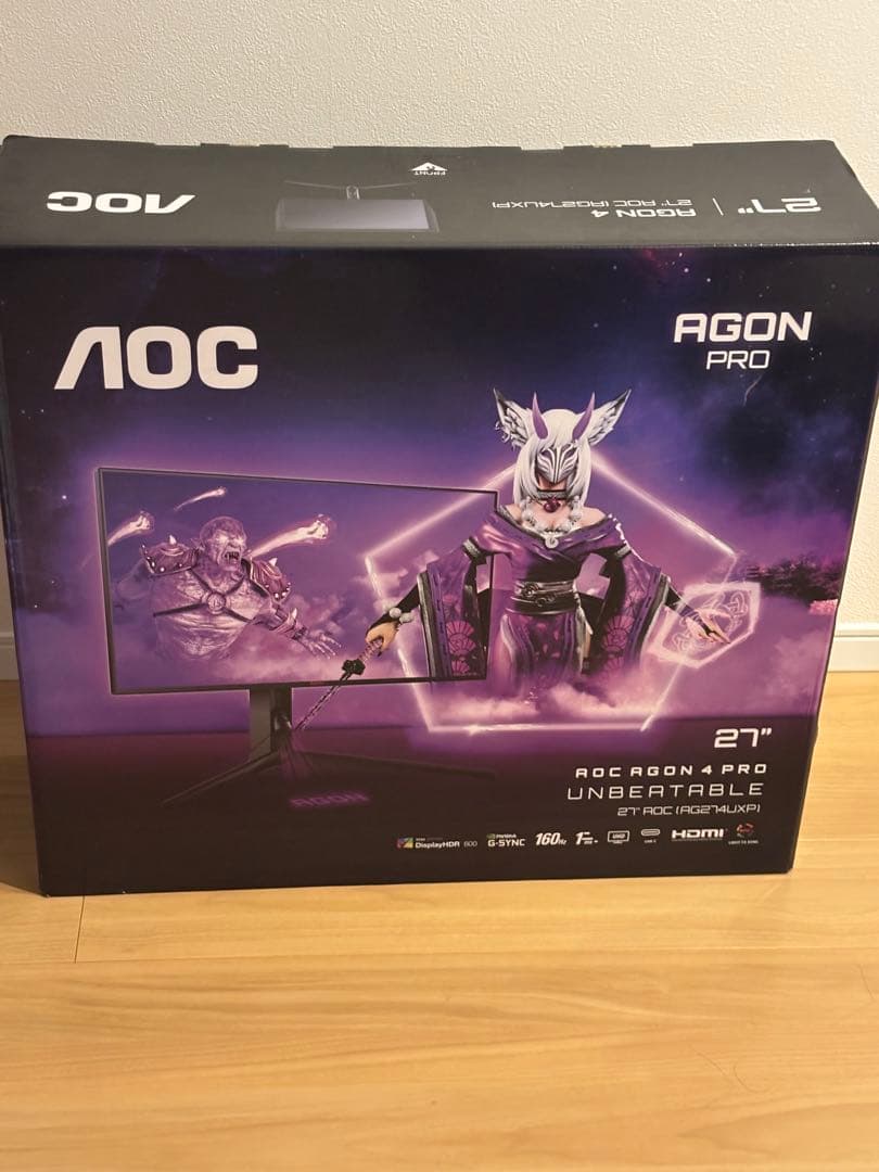 agon pro ag274uxp ゲーミングモニター 4K 新品未開封品