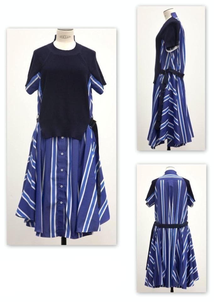 sacai ⭐︎ニット　ドッキング　ワンピース　ストライプ　綾瀬はるか着用