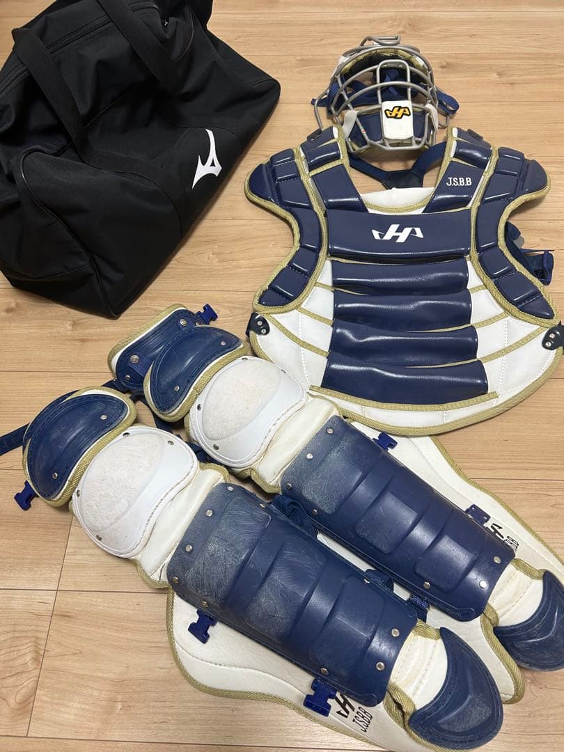 JH キャッチャー用プロテクターセット ネイビー/ホワイト
