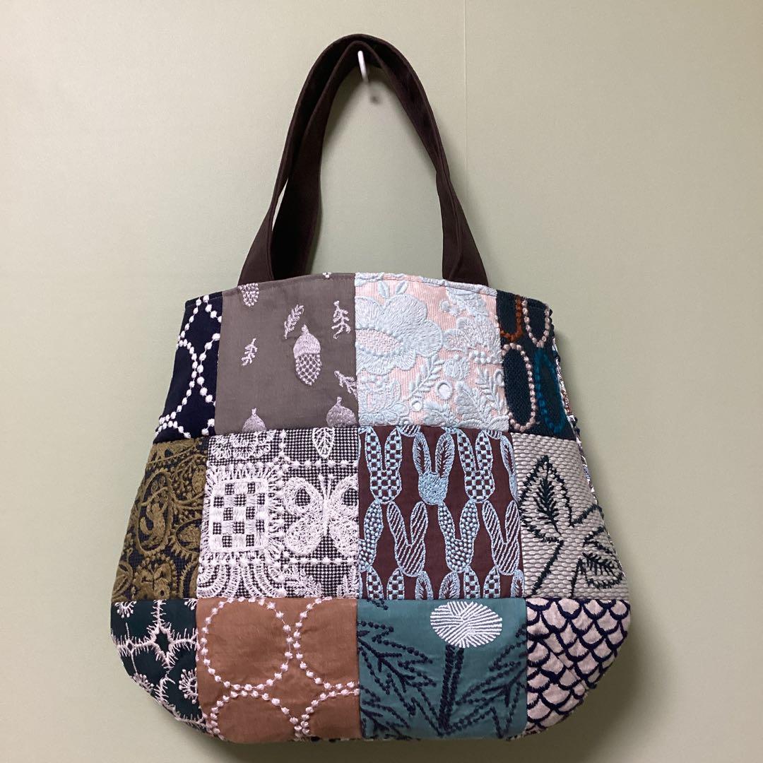 片面ミナペルホネン伊勢丹限定ストロベリーツリートートバッグハンドメイド