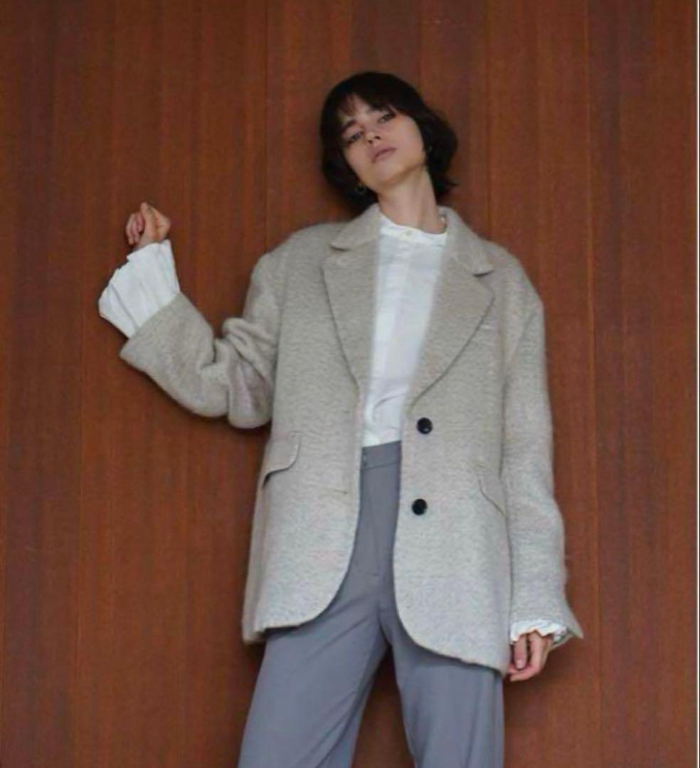 最終値下げクラネ　MIX SHAGGY OVER TAILORED JACKET