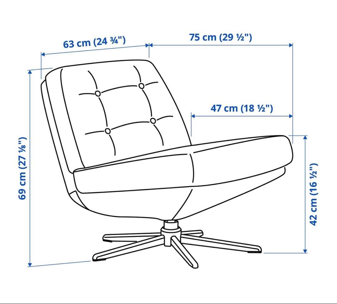 IKEA DYVLINGE ディヴリンゲ オレンジ 1人掛けソファ
