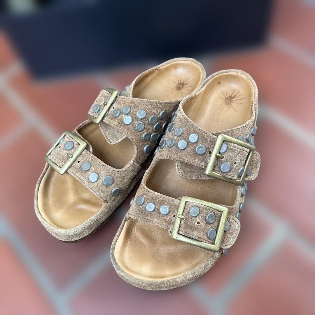 ミハラヤスヒロ　キャメル　￼スウェード　鋲　サンダル　￼ 25センチ　￼試着程度