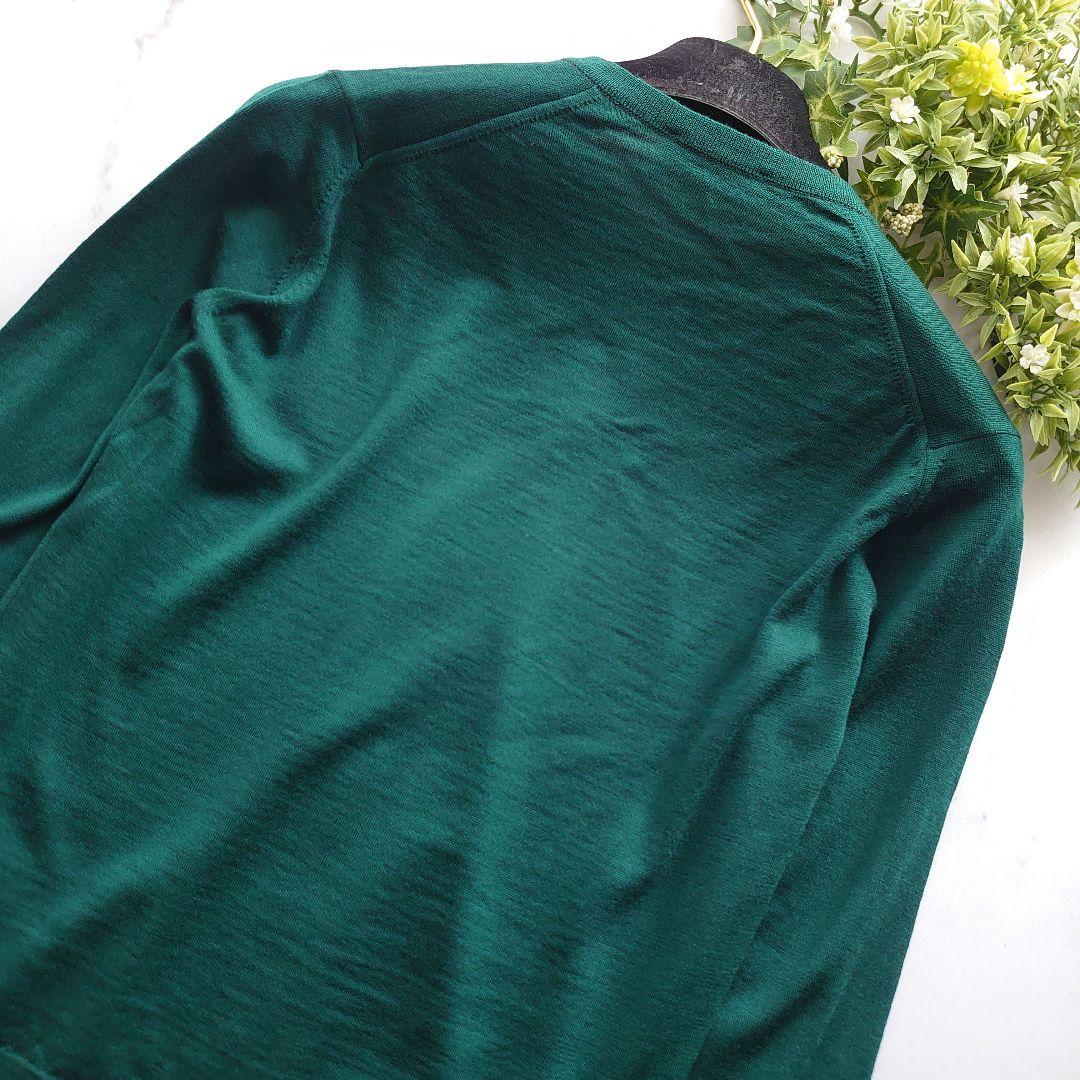 現行タグ ジョンスメドレー エクストラファインメリノウール 長袖カーディガン S