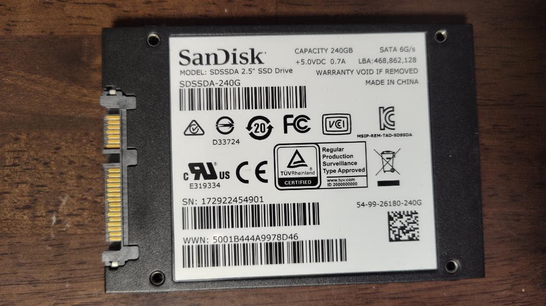 内蔵型SSD SanDisk SDSDA-240G 240GB