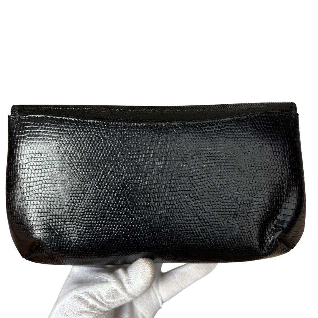 濱野　ハマノ　チェーンバッグ　クラッチバッグ　2way サンピエトロ　リザード