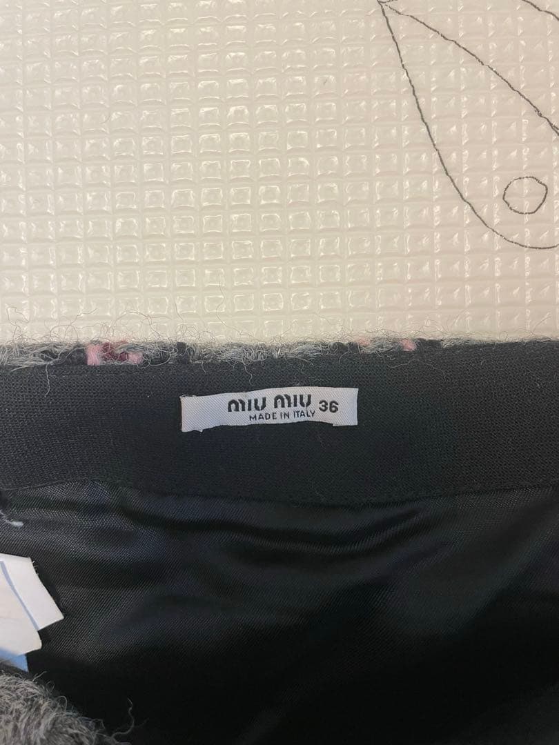 Miu Miu チェック柄ミニスカート 36