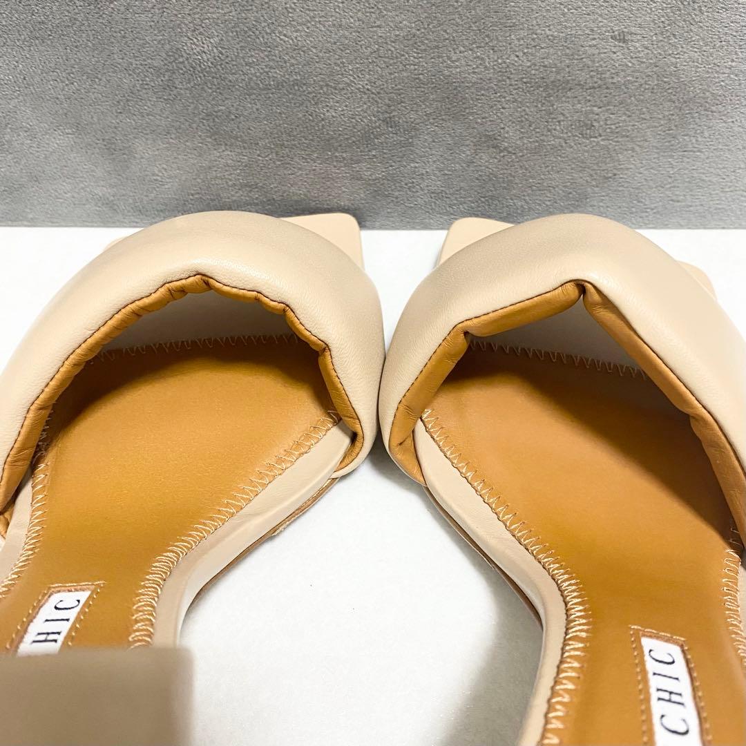 【極美品】PIPPICHIC 完売 スクエアトゥ サンダル