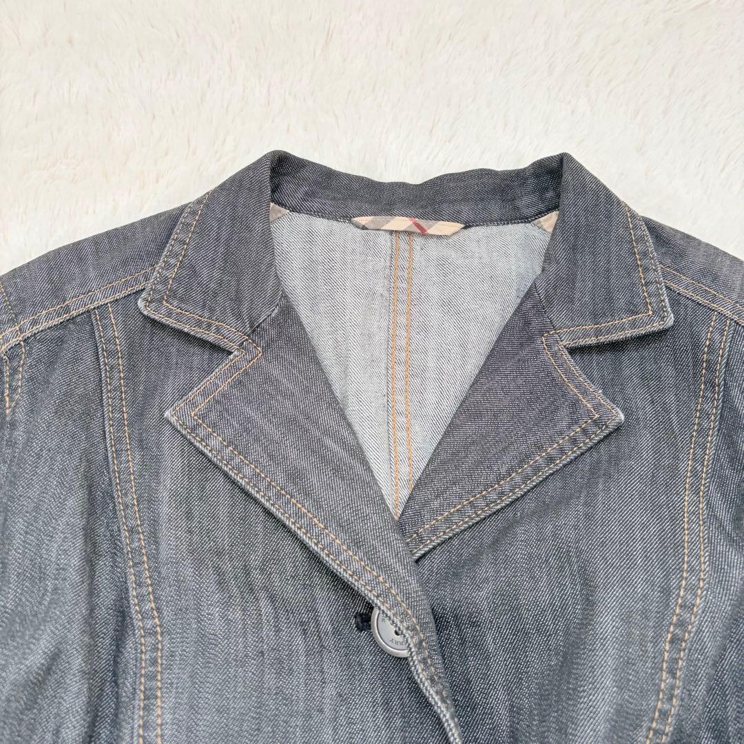 美品✨44✨バーバリーロンドン Gジャン ノバチェック 2XL デニムジャケット