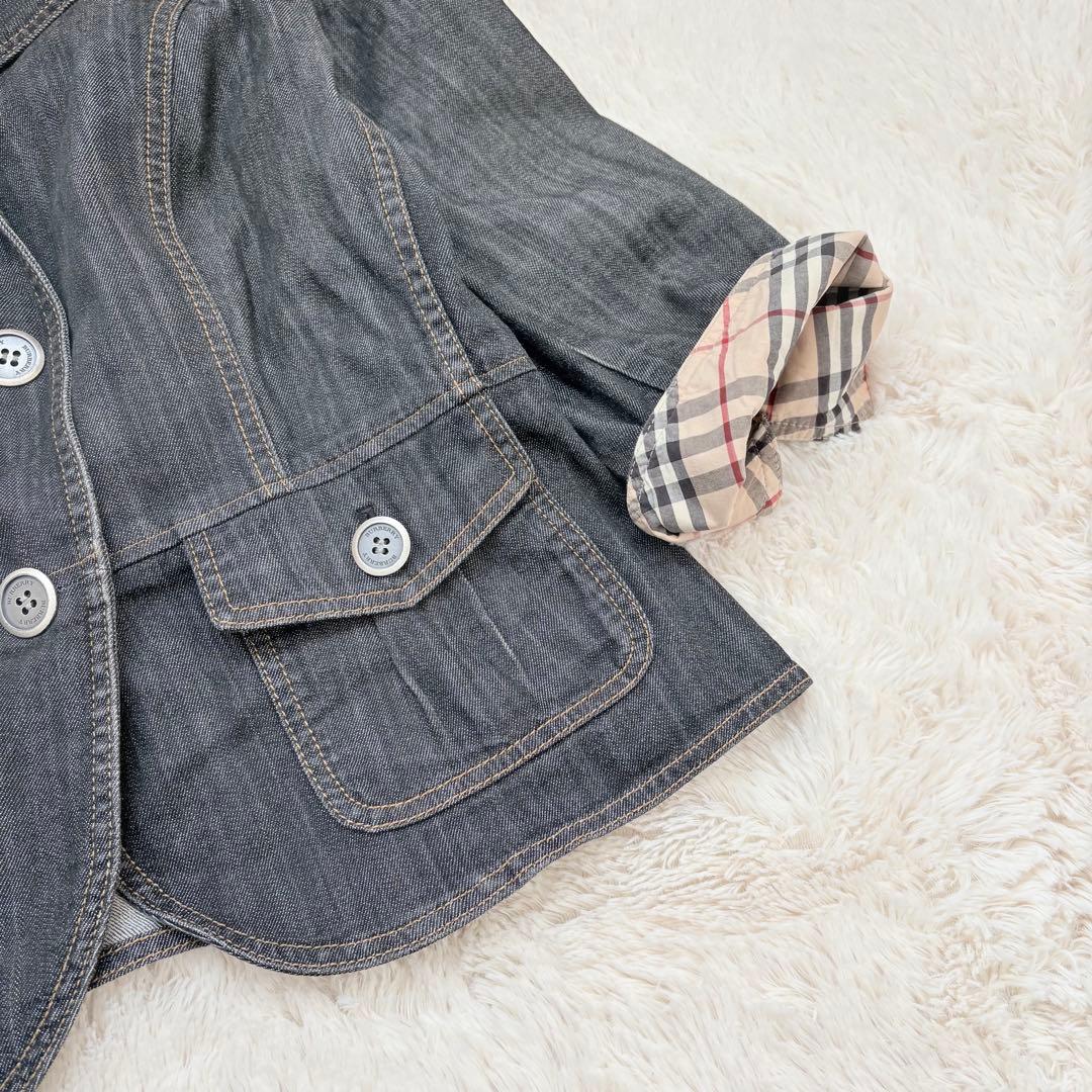 美品✨44✨バーバリーロンドン Gジャン ノバチェック 2XL デニムジャケット
