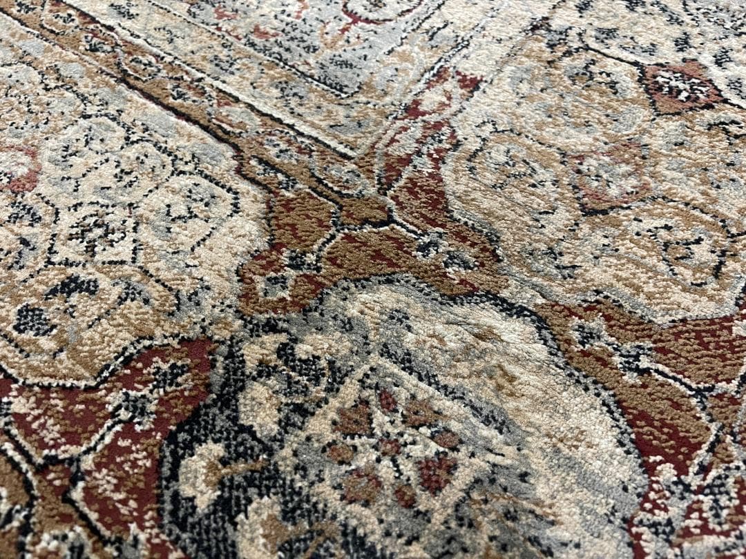 【定価66000円美品】高密度ウィルトン織り高級ペルシャ柄絨毯肉厚ヴィンテージ風