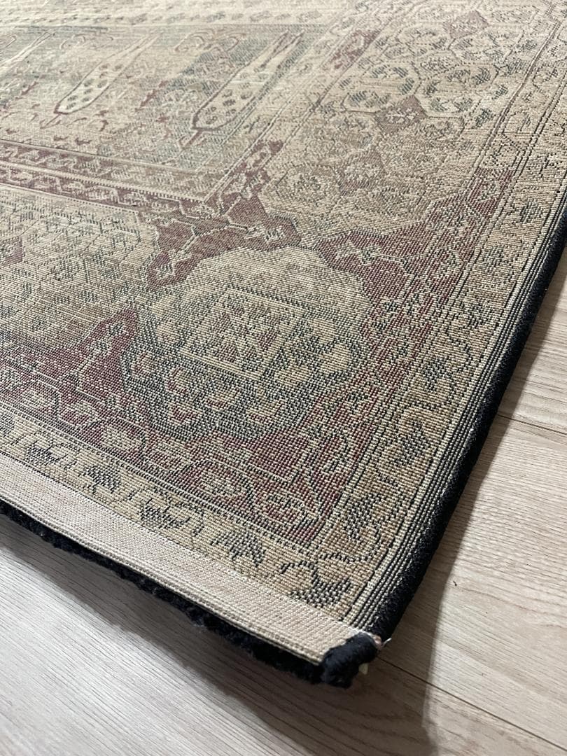 【定価66000円美品】高密度ウィルトン織り高級ペルシャ柄絨毯肉厚ヴィンテージ風