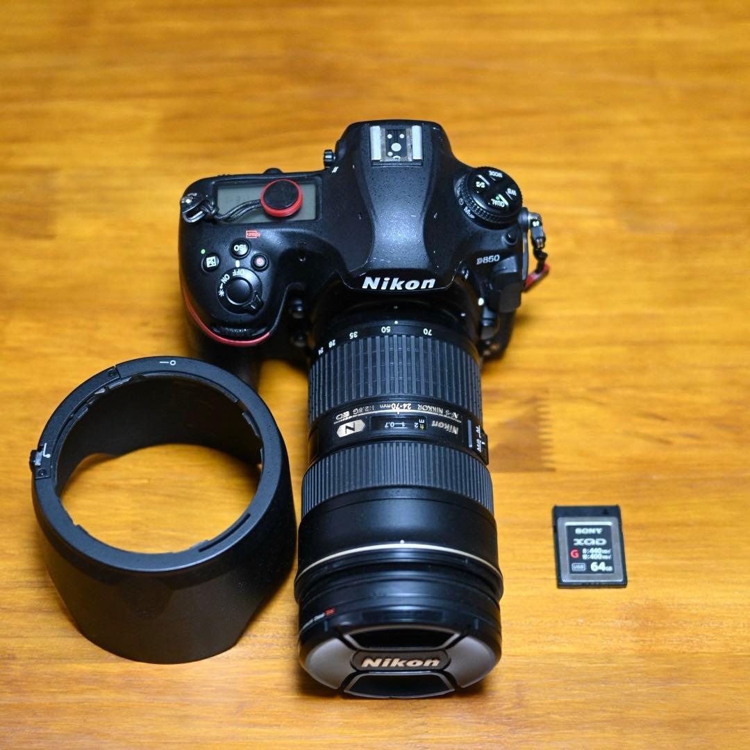 Nikon D850本体+ AF-S NIKKOR 24-70mm f/2.8他