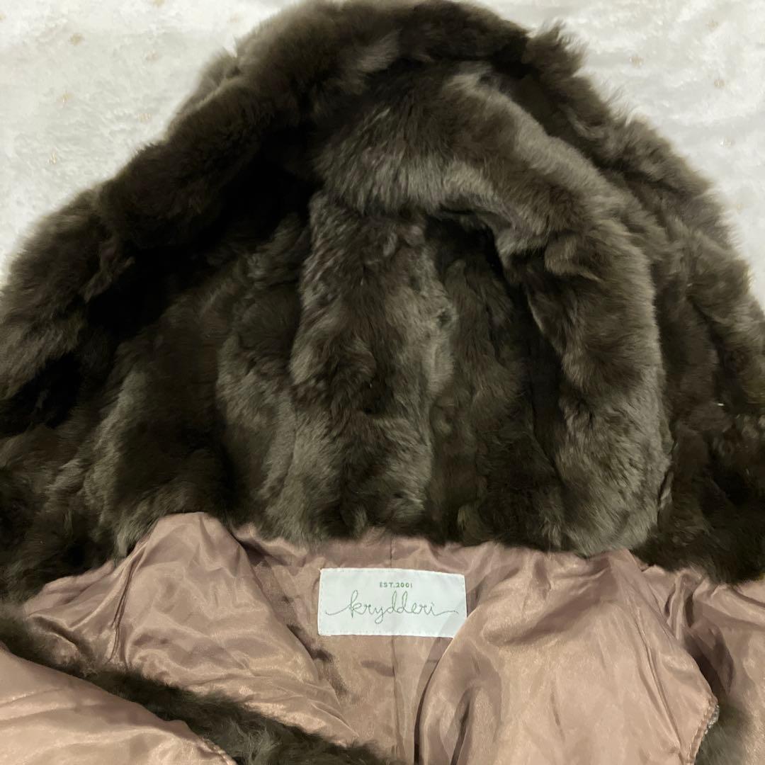 S*様 美品 レッキスラビット ロングベスト フード付 ダークブラウン 艶感 ポ