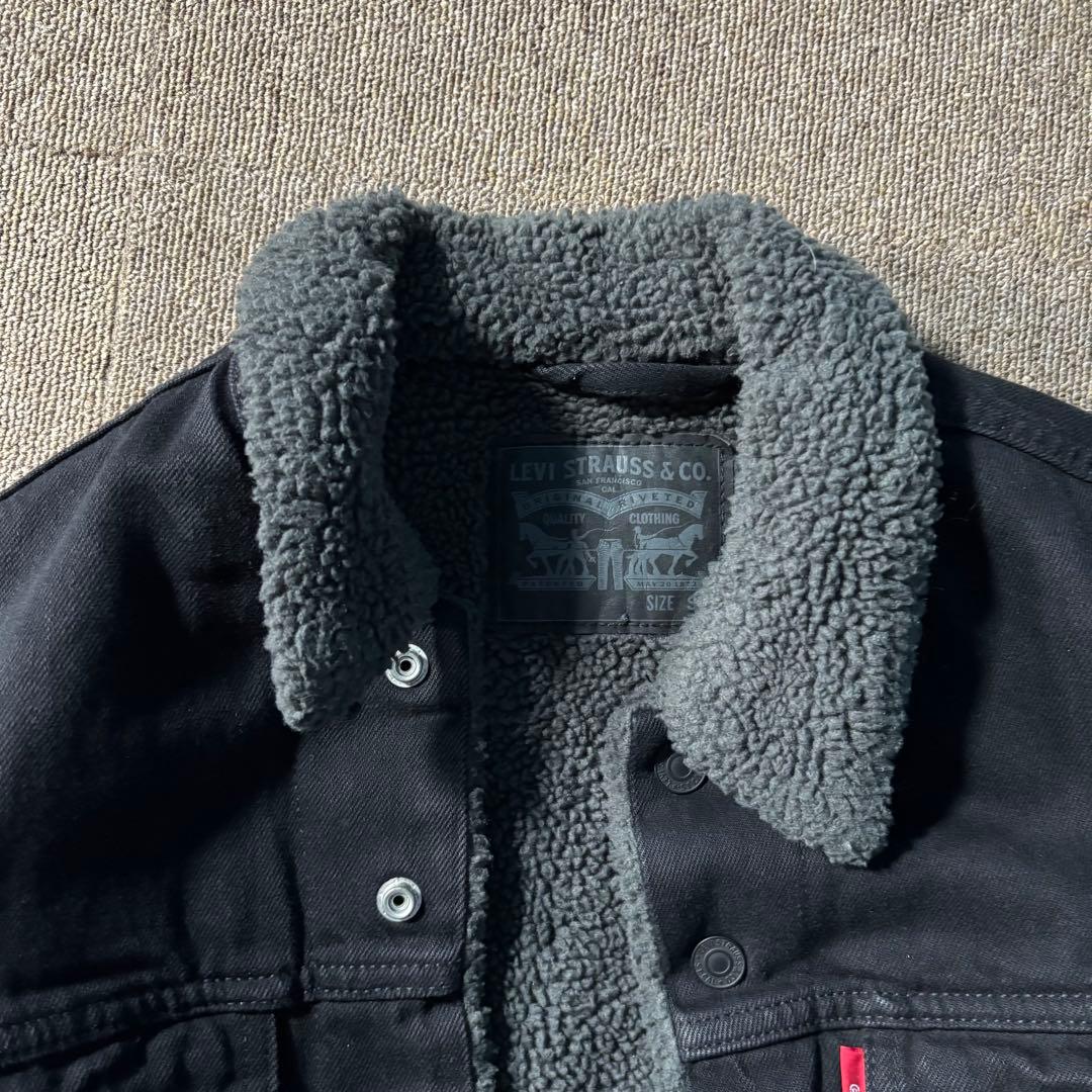Levi's 裏ボア ブラック Gジャン トラッカージャケット S