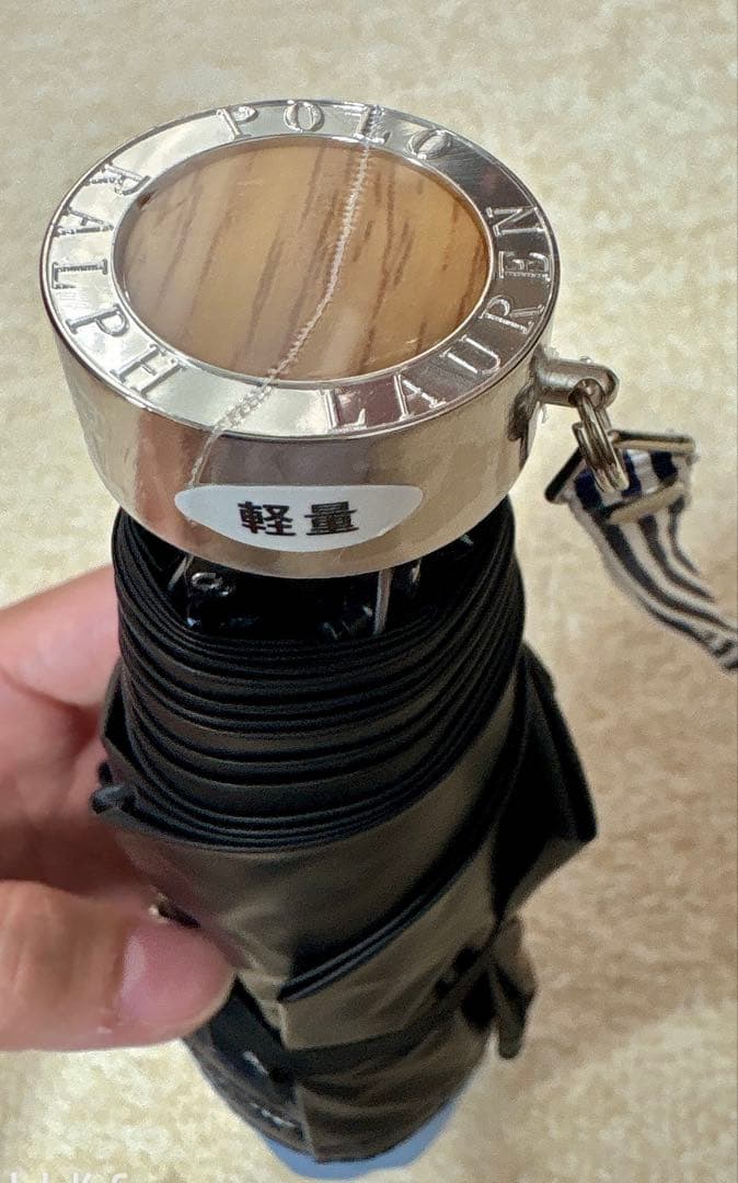 POLO ポロベア 晴雨兼用折りたたみ傘 遮光 遮熱UV（サックスブルー）