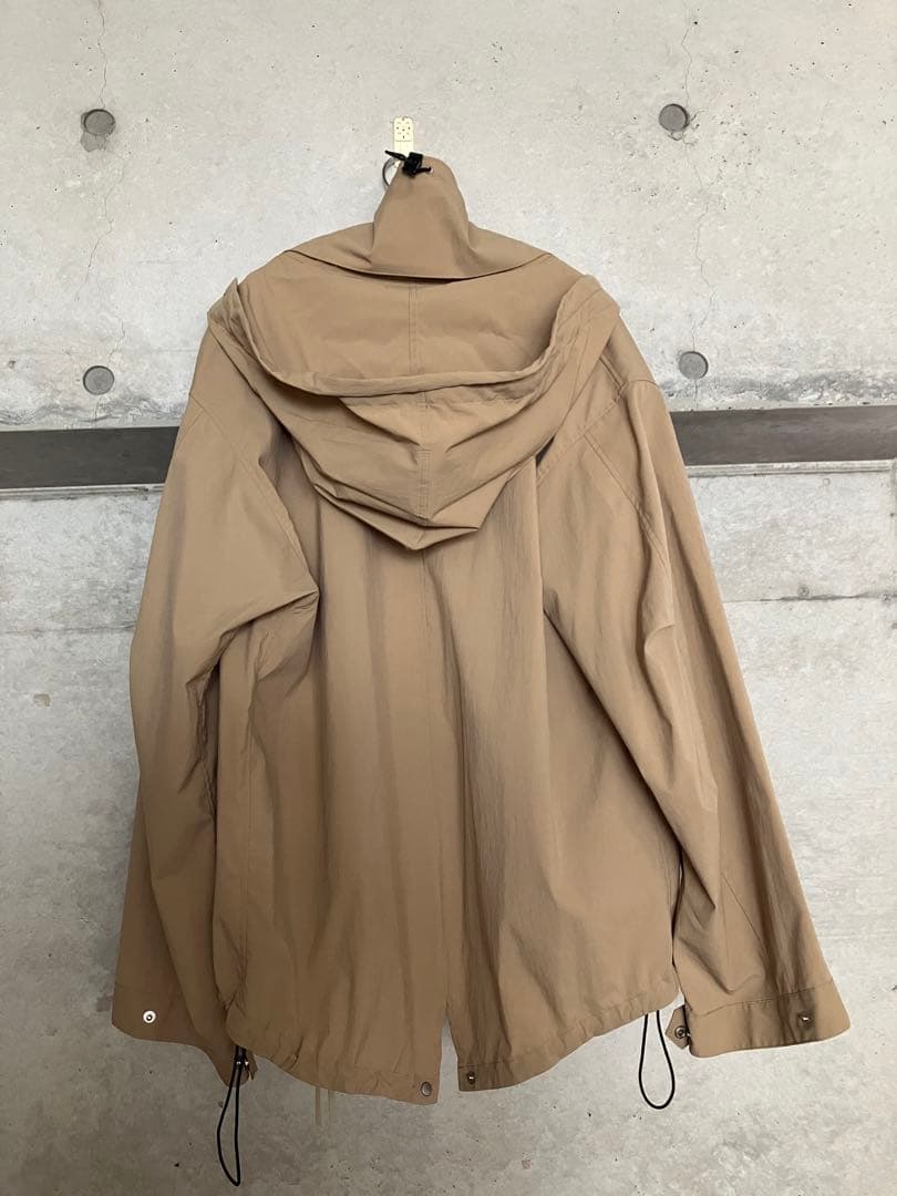 ES:Sベージュ ジップアップ モッズコート