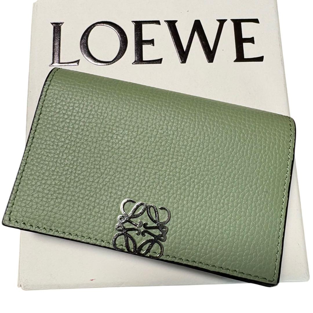 ほぼ現行　未使用級　ロエベ　アナグラム ビジネスカードホルダー　ローズマリー