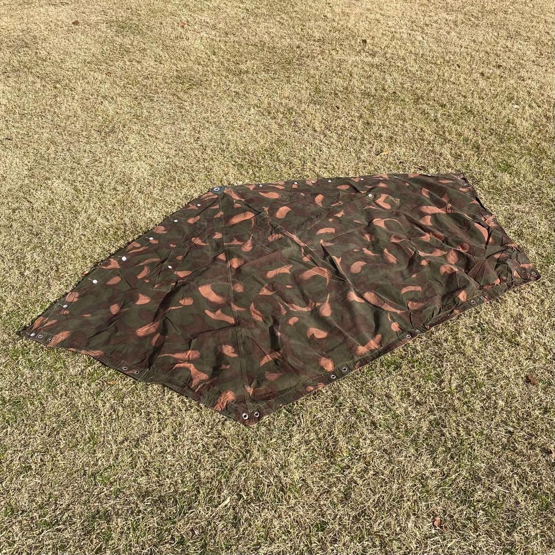 【状態良】ハンガリー軍幕　１枚　迷彩　ハリケーンカモ　タープ　ポンチョ