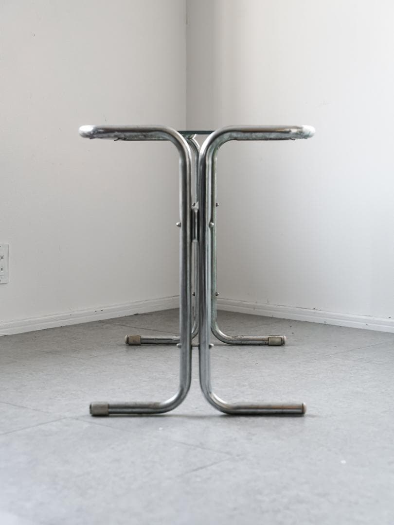 ヴィンテージ　アイアンガラステーブル 什器 ミッドセンチュリーモダン