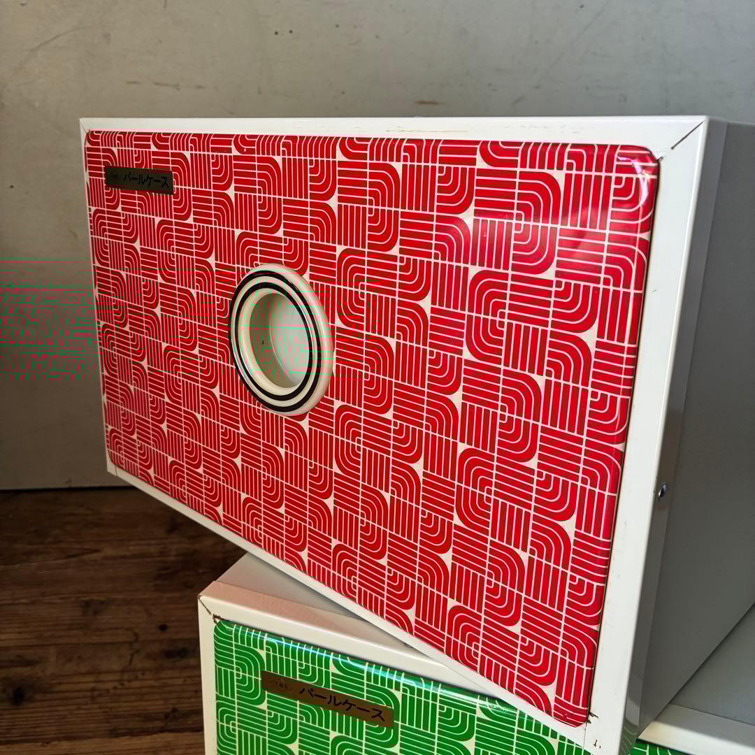 レトロポップ 衣装 衣類収納 ケース 幾何学 ミッドセンチュリー ブリキ