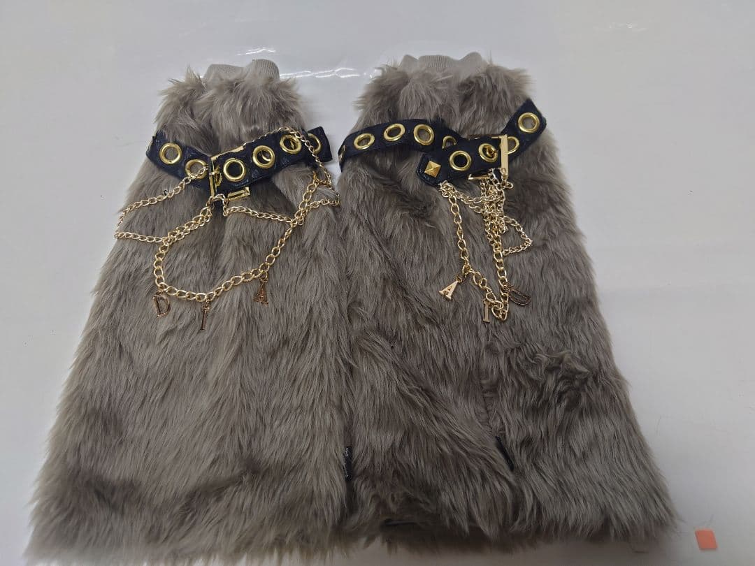 【Y2K】d.i.a レッグウォーマー　チャコール　グレー