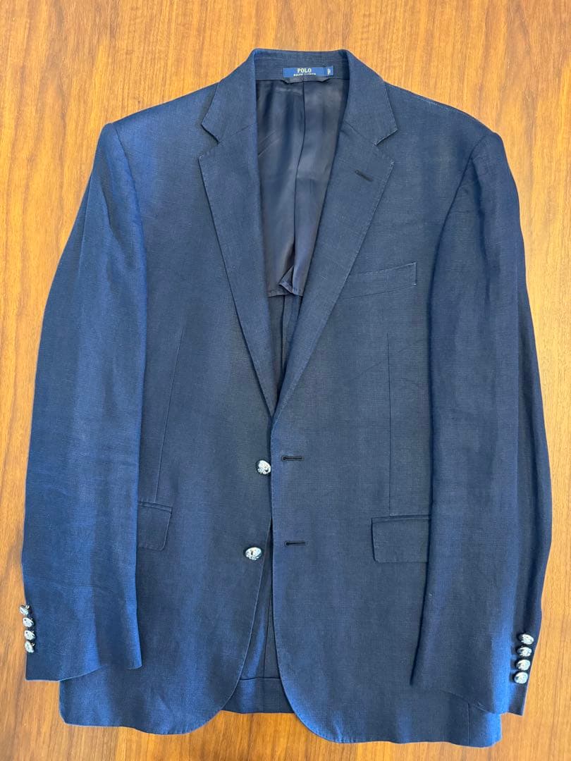 Polo Ralph Lauren テーラードジャケット ネイビー リネン