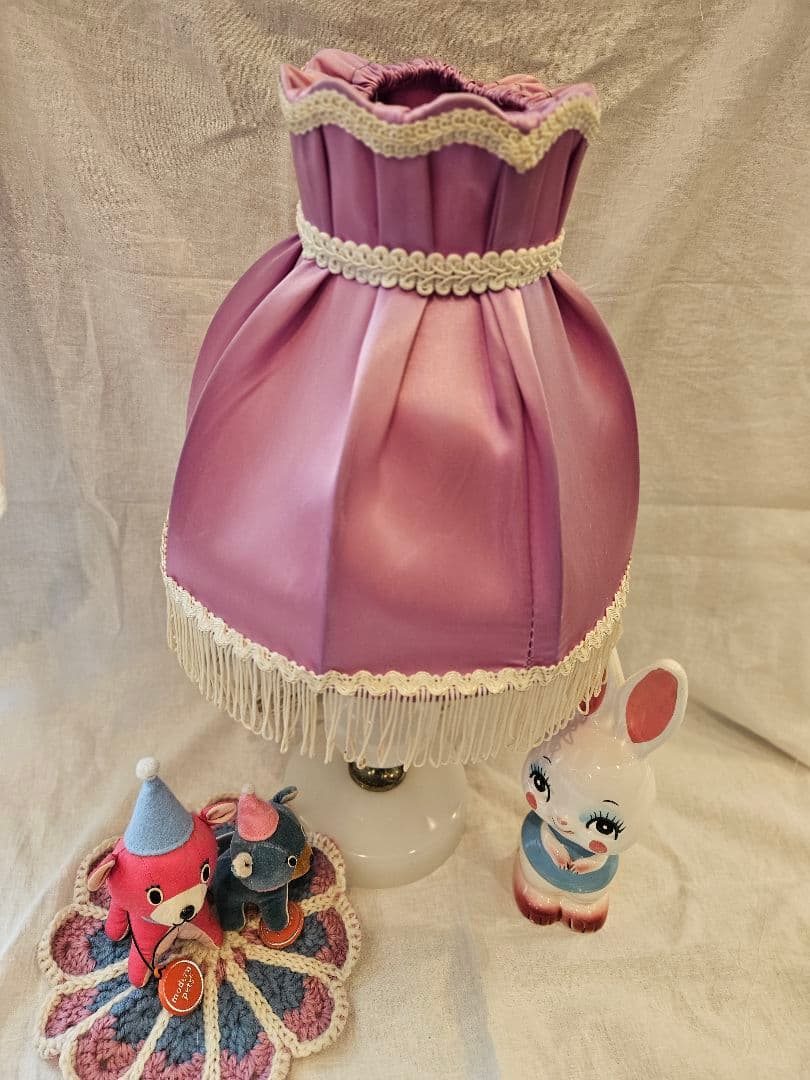 希少　レトロポップ　シェードランプ　ピンク　昭和レトロ　レトロ