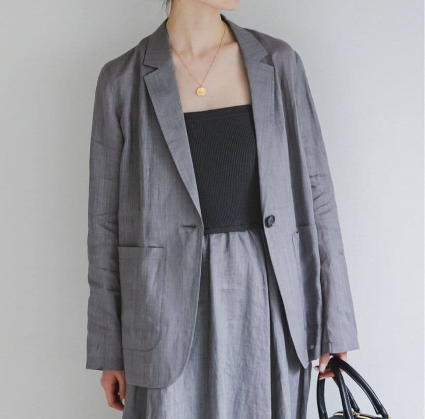 ※358様※【新品】ノーブル ラミーシアーライトジャケット グレー 36