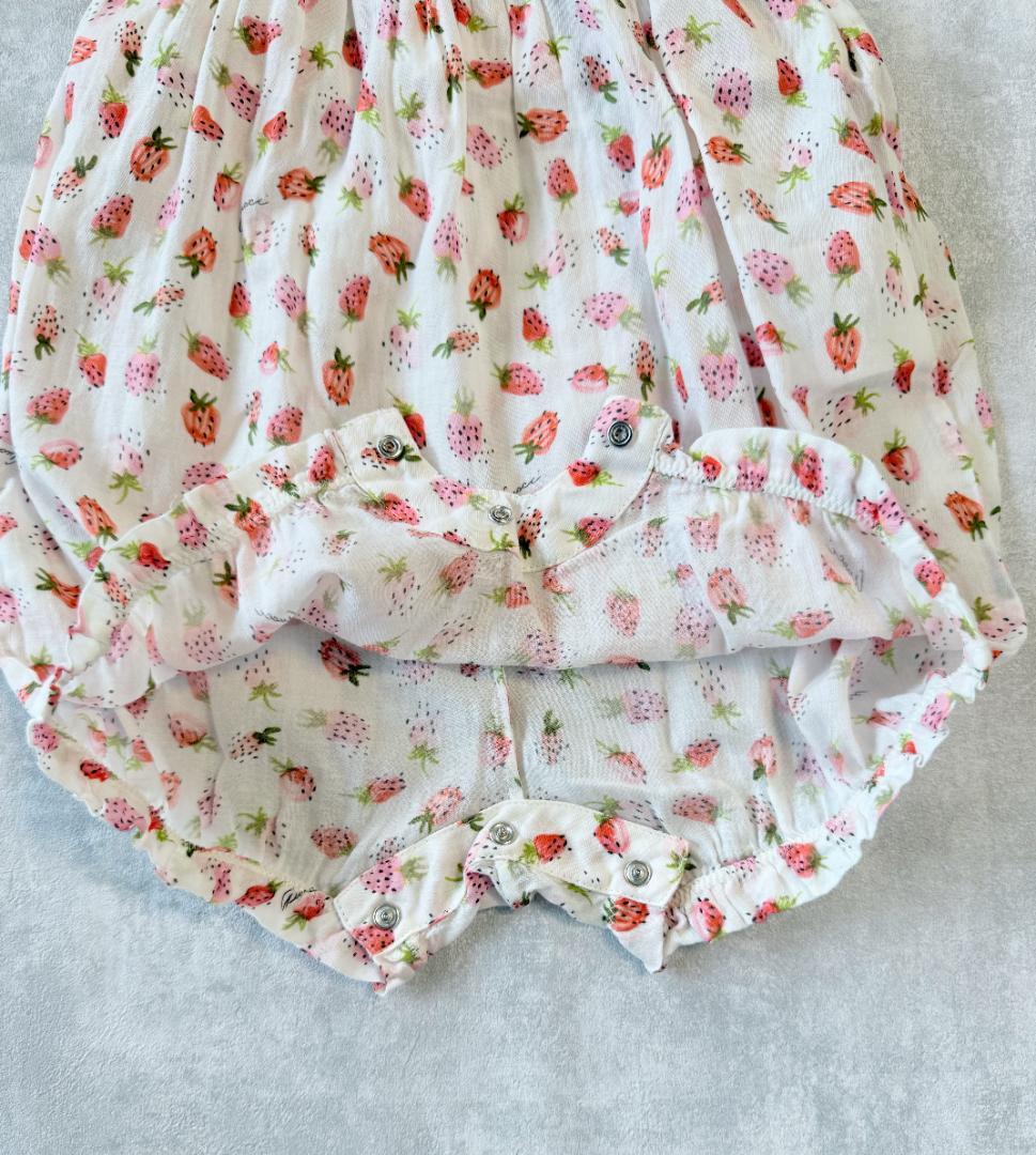 【GUCCI】グッチ ベビー ロンパース いちご柄 9-12M 箱付き