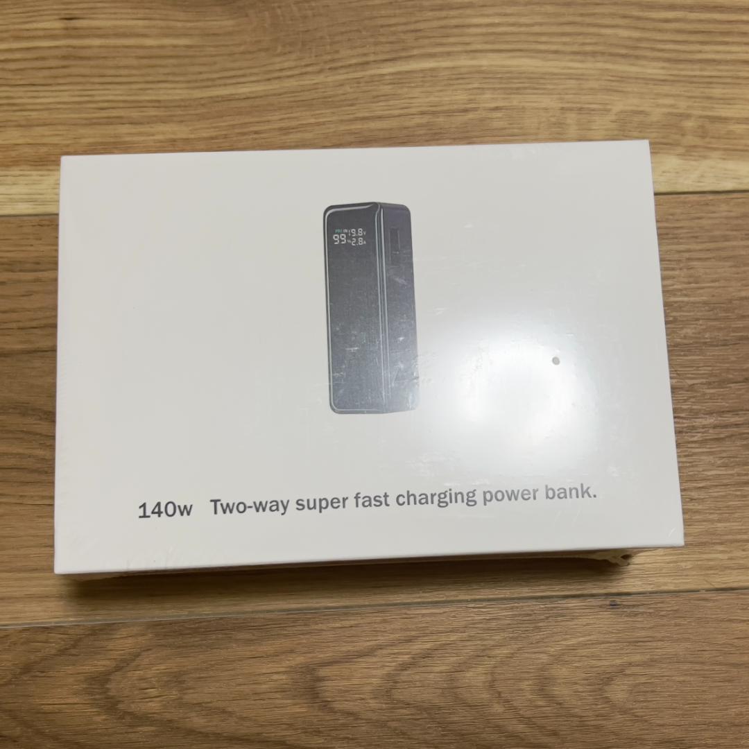 FUSSOP モバイルバッテリー 大容量 小型 140W高出力 ブラック