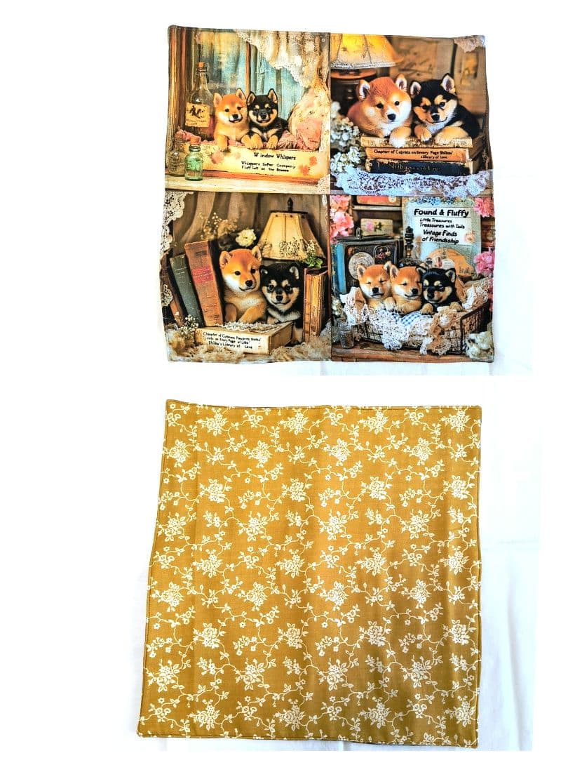 豆柴助様】ハンドメイドオーダー★柴犬★エコバッグ&ハンカチ　８点