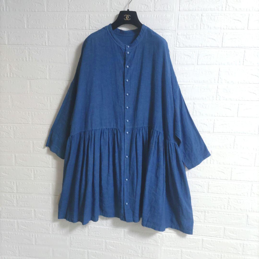専用✨ネストローブ　アップサイクルリノ インジゴ ダイ　 チュニック 2way