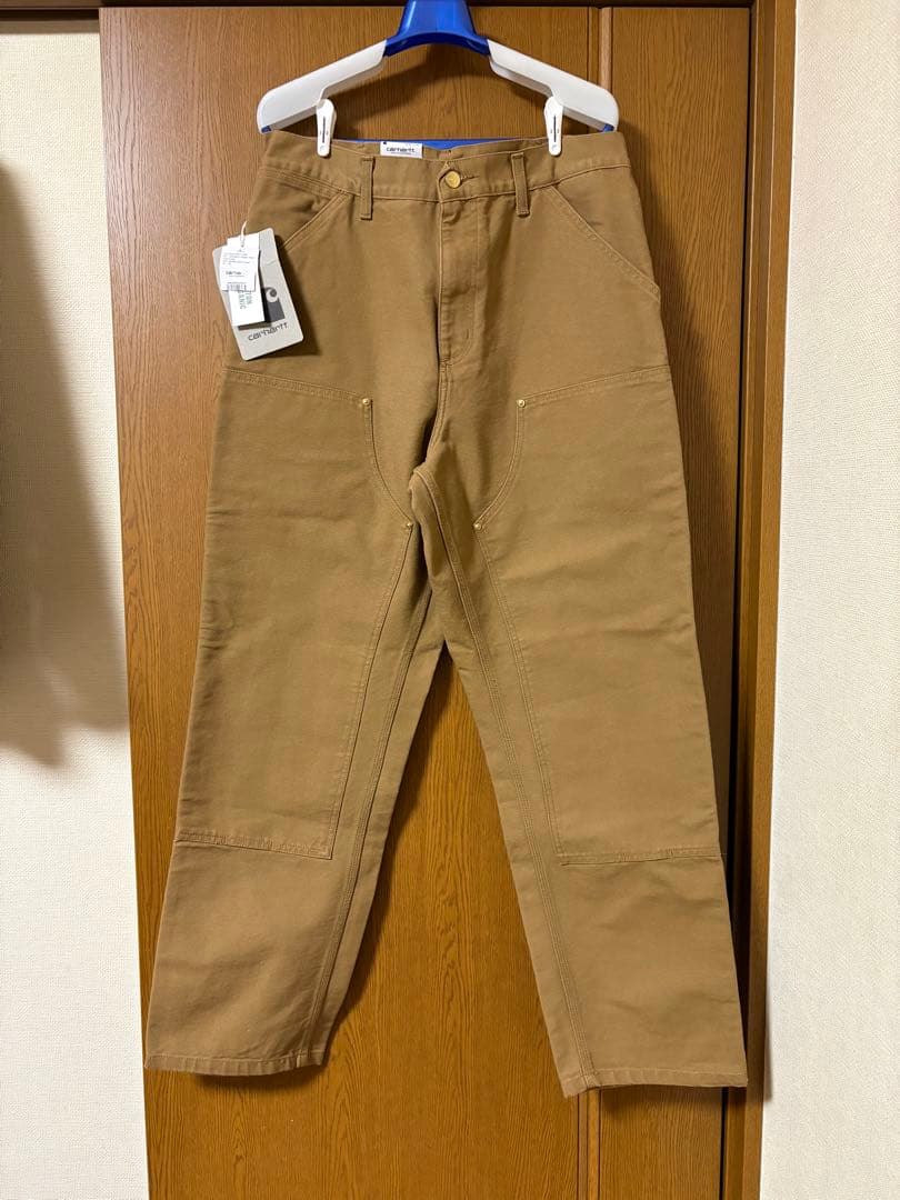 carhartt ベージュ ワークパンツ ダブルニー　ハミルトン　W32 L32