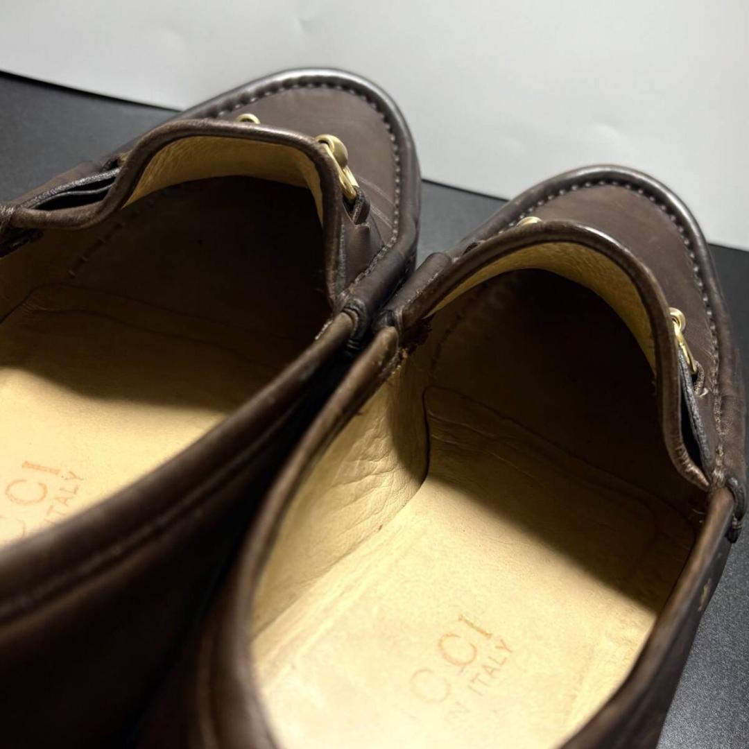 グッチ GUCCI ローファー ホース ビット レザー 35.5 22.5cm