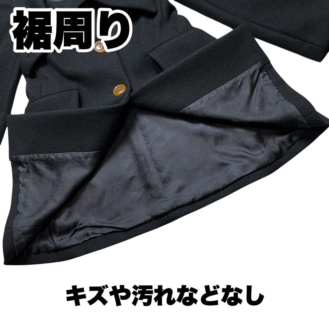 極美品【Vivienne Westwood】変形 襟 コート オーブ釦 総柄裏地