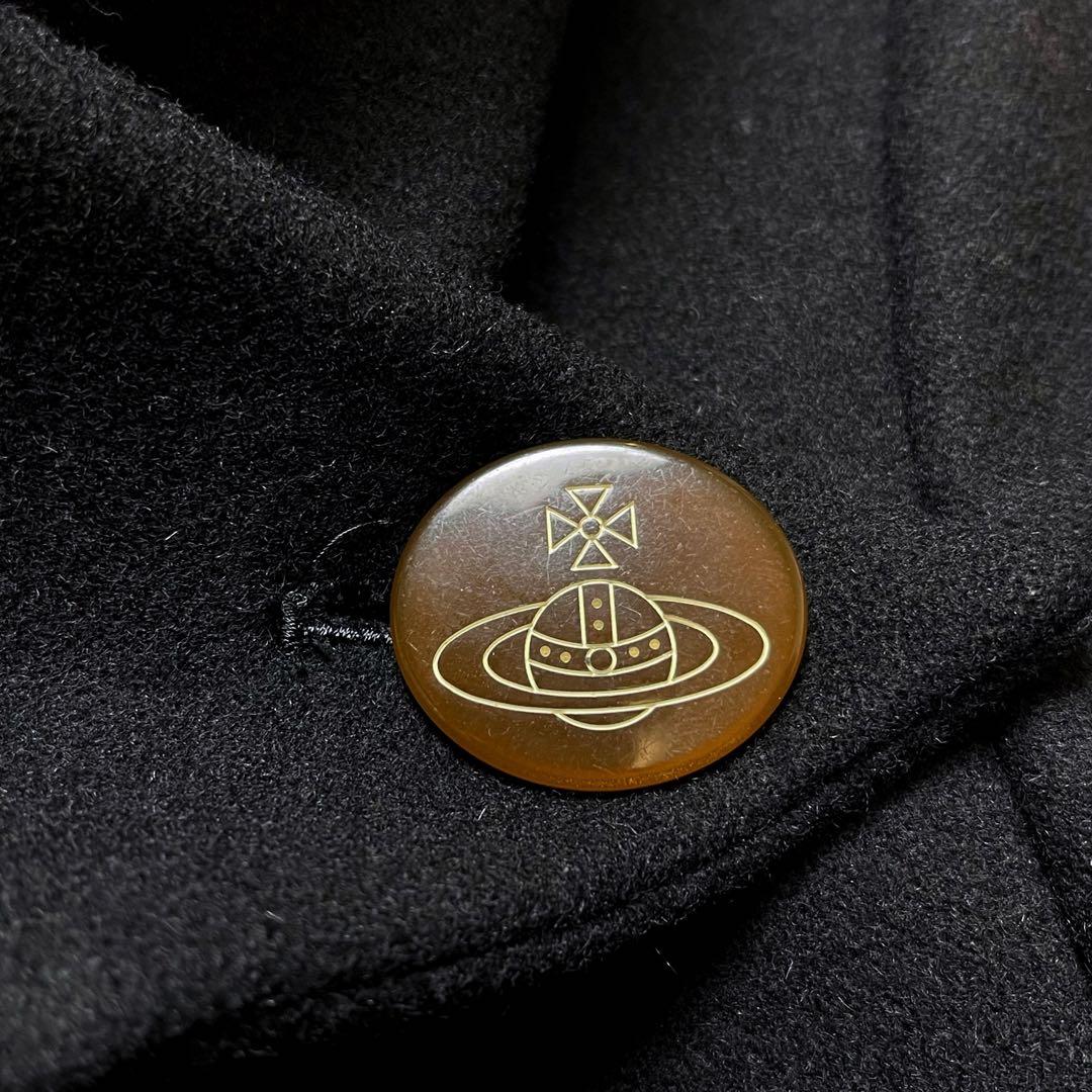 極美品【Vivienne Westwood】変形 襟 コート オーブ釦 総柄裏地