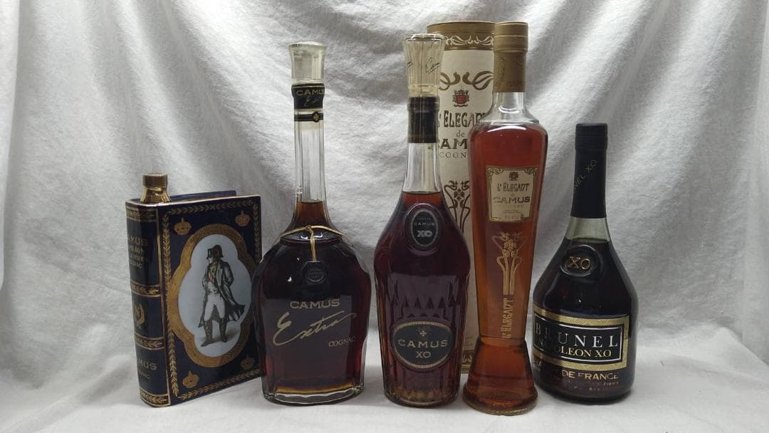 K204　カミュ　ナポレオンブック　ブランデー　XO　コニャック　まとめ　計5本