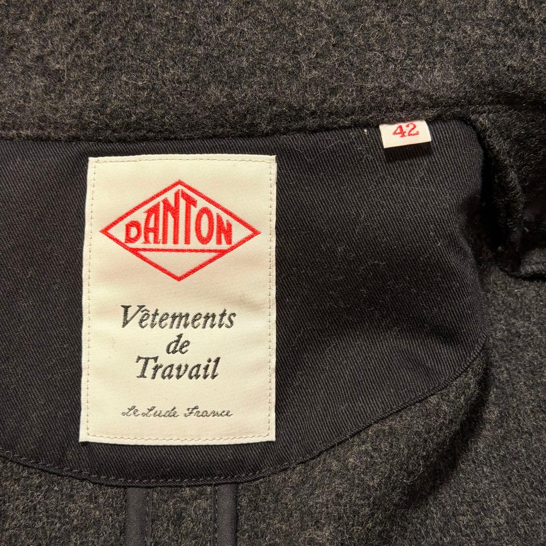 美品 DANTON 丸襟ウールモッサジャケットコート 42サイズ
