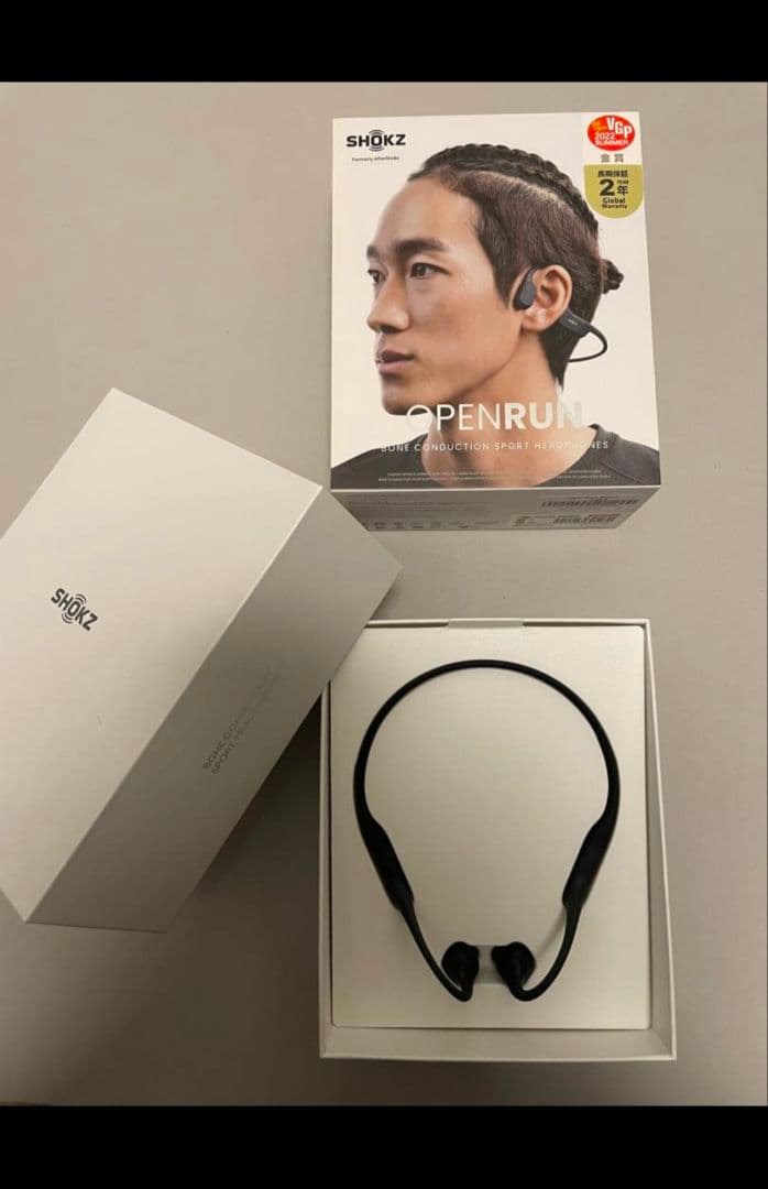 SHOKZ OpenRun 骨伝導イヤホン ブラック