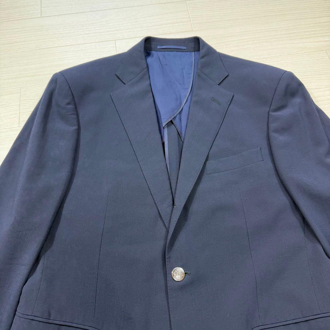 極美品 J.PRESS 紺ブレ 刻印銀ボタン 段返り ウール キュプラ M