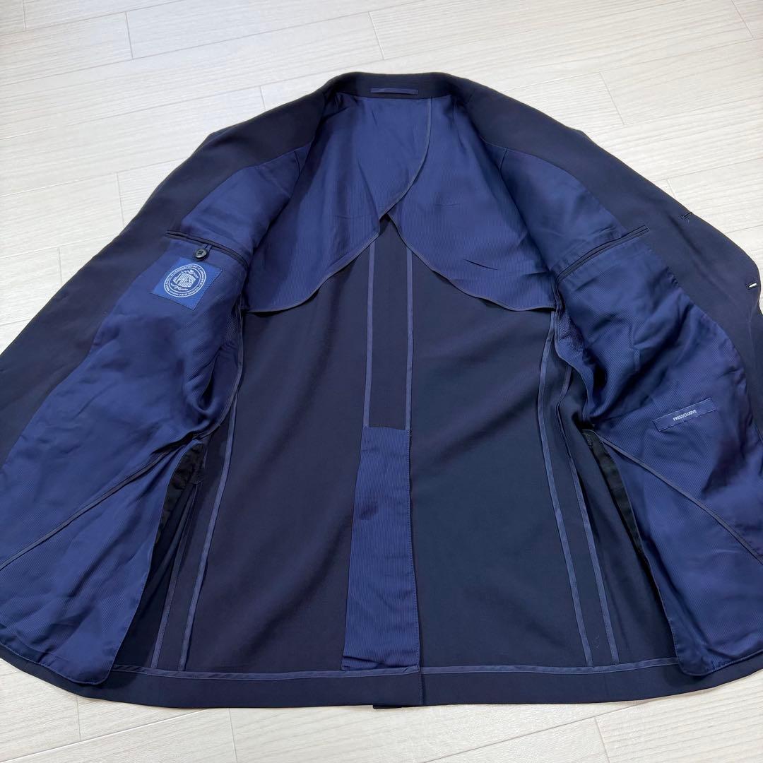 極美品 J.PRESS 紺ブレ 刻印銀ボタン 段返り ウール キュプラ M