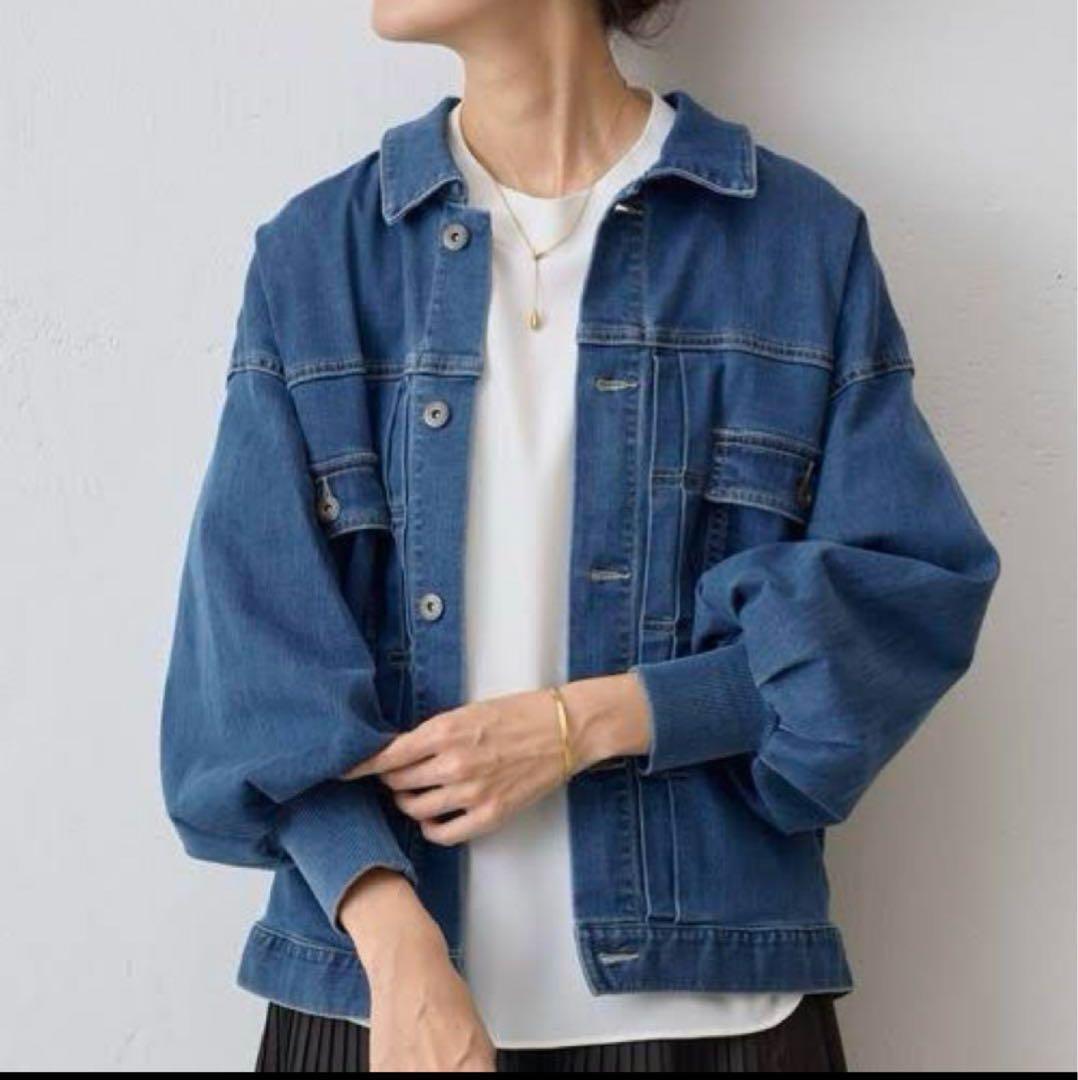 美品♡ビアズリー　beardsley パフ袖デニムジャケット　サイズ2