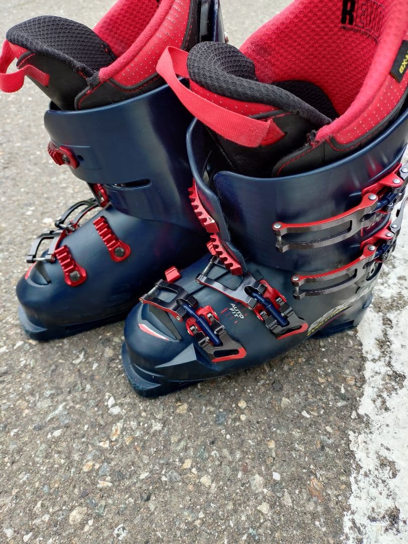 REXXAMスキー靴REVO100M ネイビー/レッド 4バックル