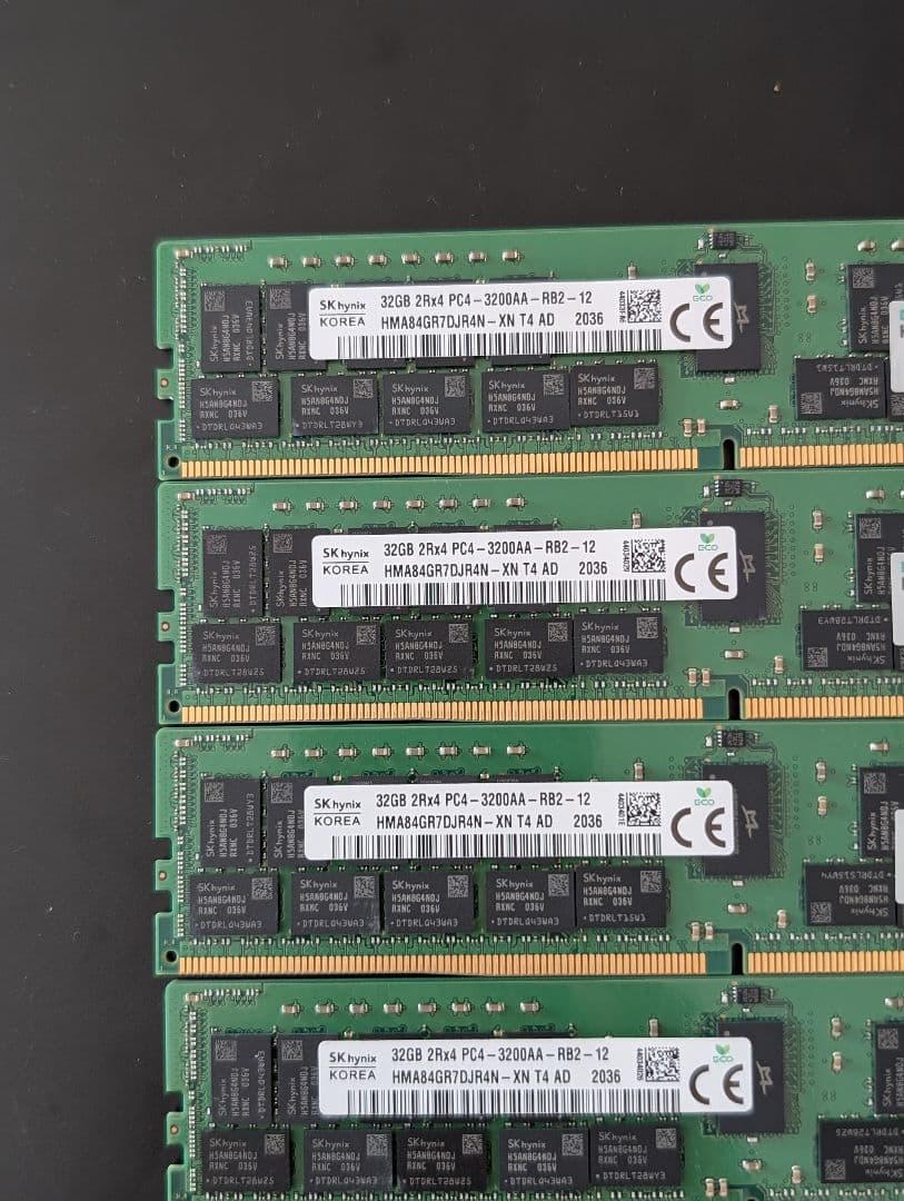 【もふもふ品】メモリ 32GB x 12 DDR4-3200 (7688)