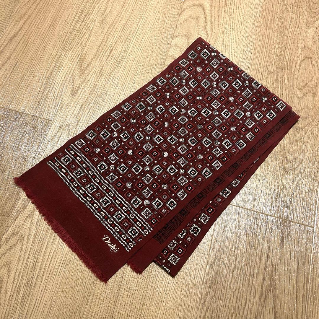 【美品】Drake's シルクストール