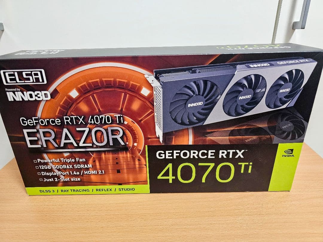 ELSA GeForce RTX 4070 Ti ERAZOR グラボ