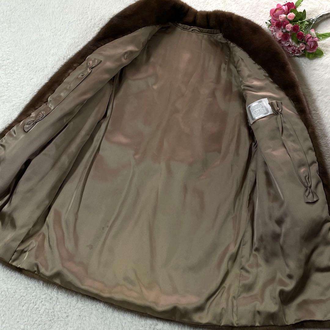 極美品● サガミンク 毛皮 ファーコート ミンクファー 毛並み○ なめし柔らか○