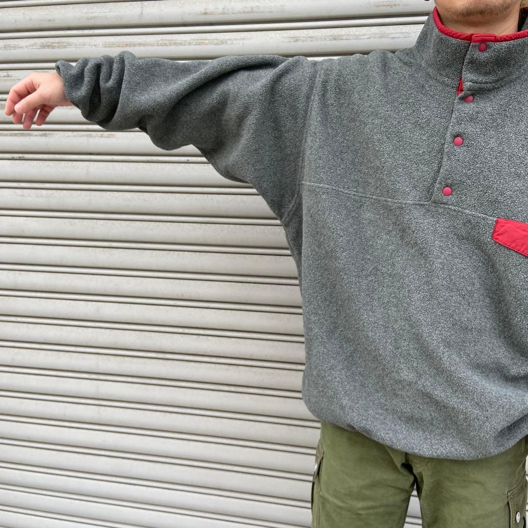 patagonia☆パタゴニア☆シンチラスナップT☆フリース☆グレー☆L☆14年