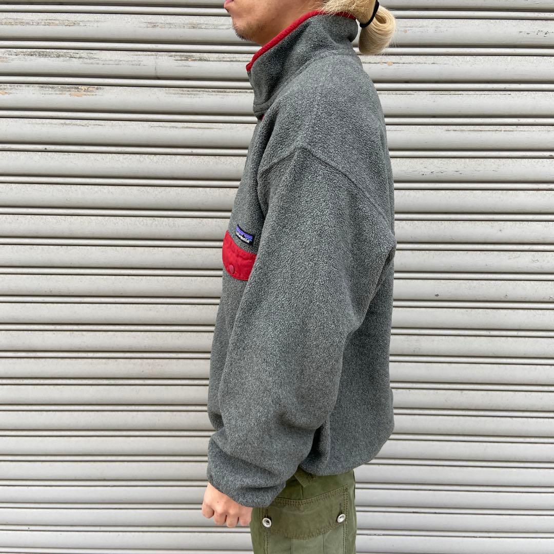 patagonia☆パタゴニア☆シンチラスナップT☆フリース☆グレー☆L☆14年